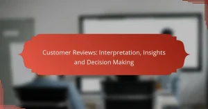 Customer Reviews: Interpretation, Insights and Decision Making