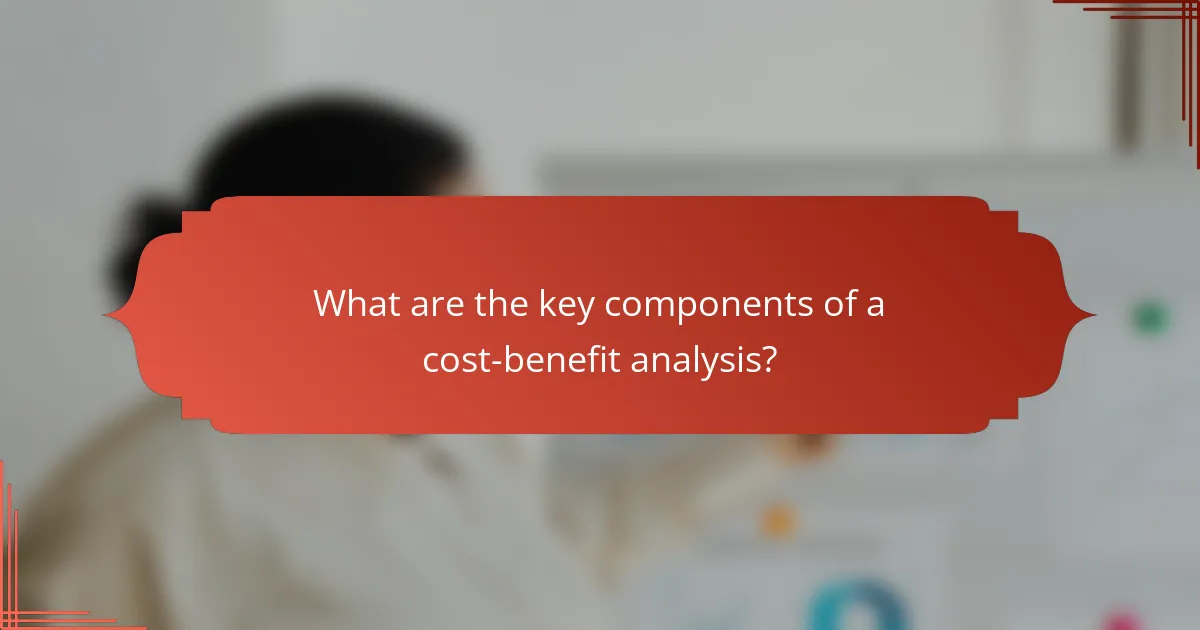 What are the key components of a cost-benefit analysis?