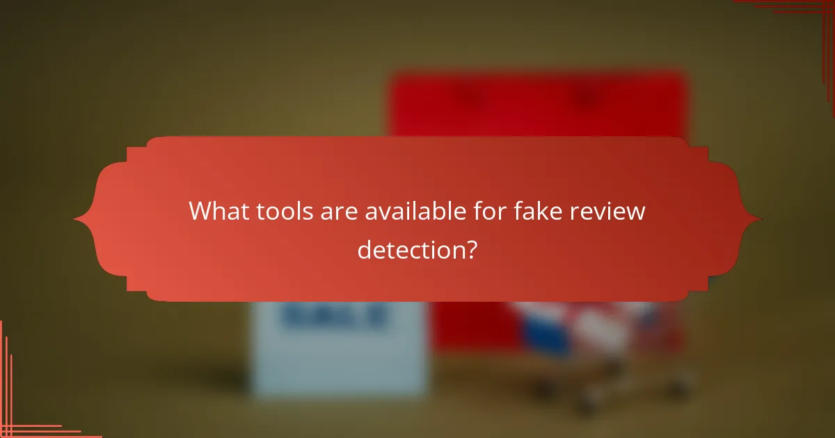 What tools are available for fake review detection?